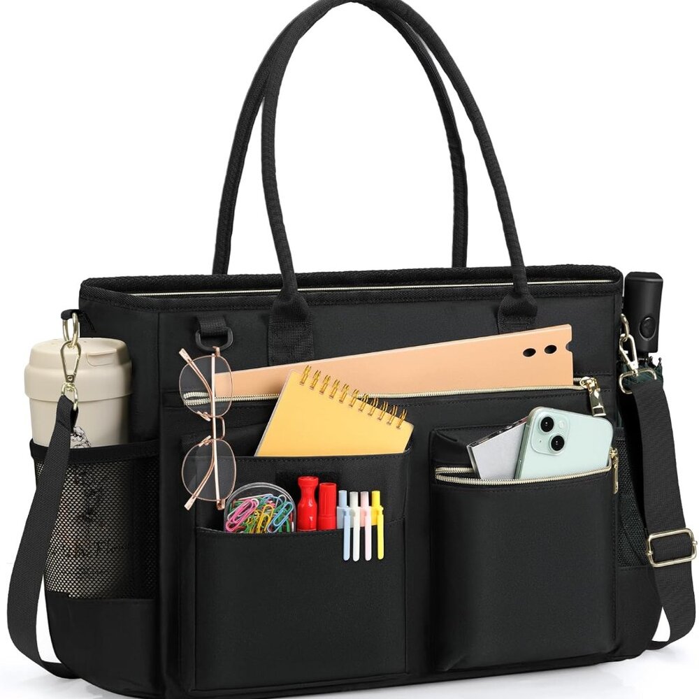Laptop Bag for Women 15.6 Inch Work Teacher Tote Nurse Bag Professional Laptop T